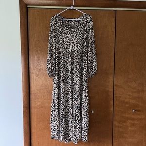 Banana Republic cheetah print maxi dress